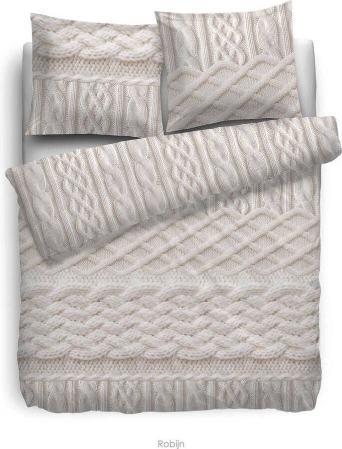 Heckettlane HNL Robijn Dekbedovertrek Off-White Flanel -Size : 140x200 220