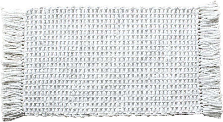 Heckettlane Madras Badmat 70x120 cm White