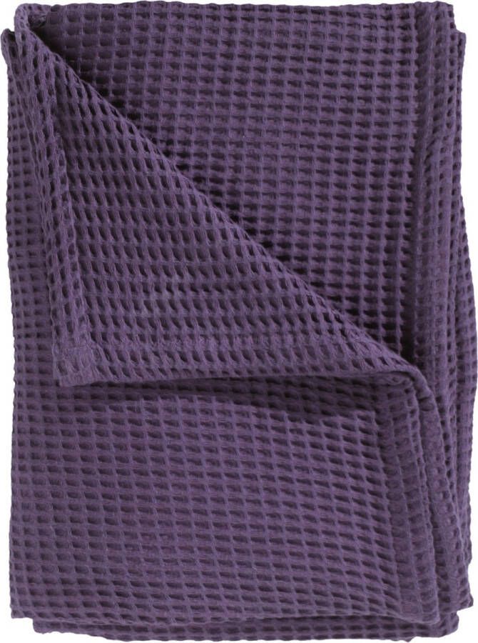 Heckettlane Velvet-Purple Wafel-Plaid 180x260 cm gemaakt van 100% Katoen