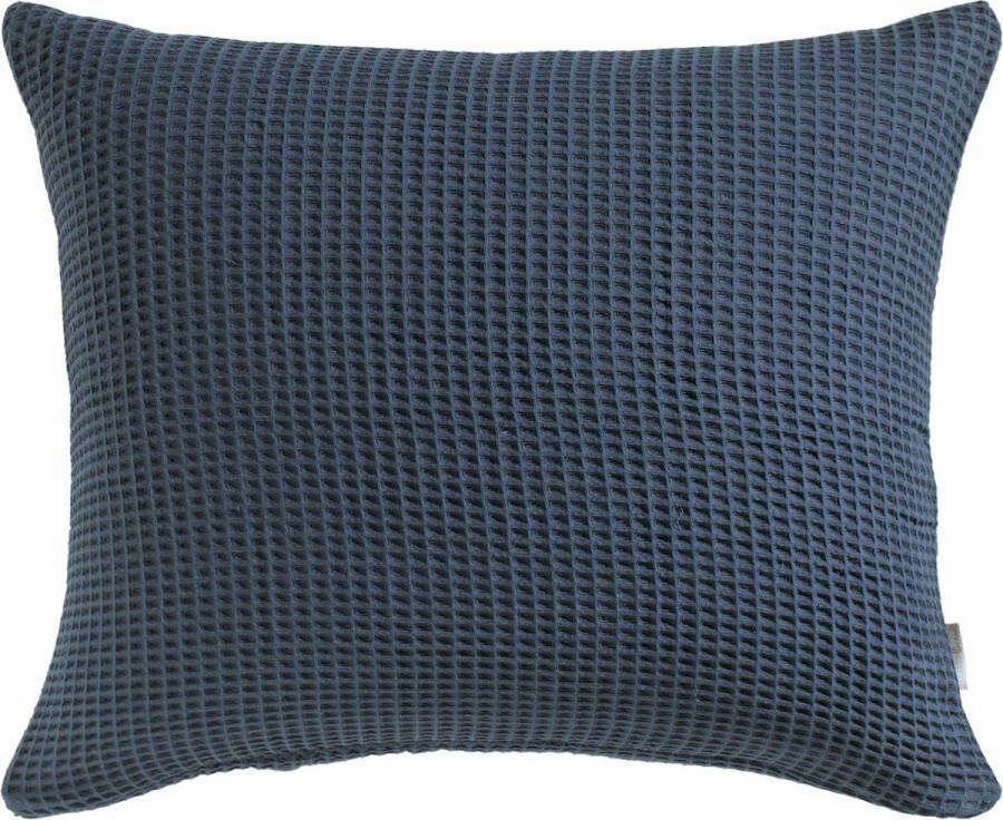 Heckett & Lane Wafel Kussensloop Katoen insignia blue 40x80cm