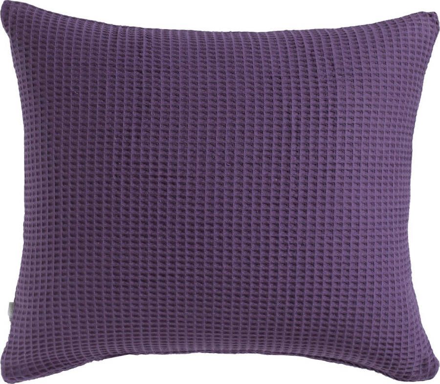 Heckett & Lane Wafel Kussensloop Katoen velvet purple 60x70cm
