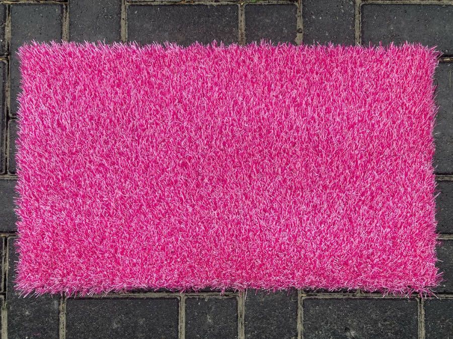 Heesters Kunstgras deurmat roze 70cm bij 40cm