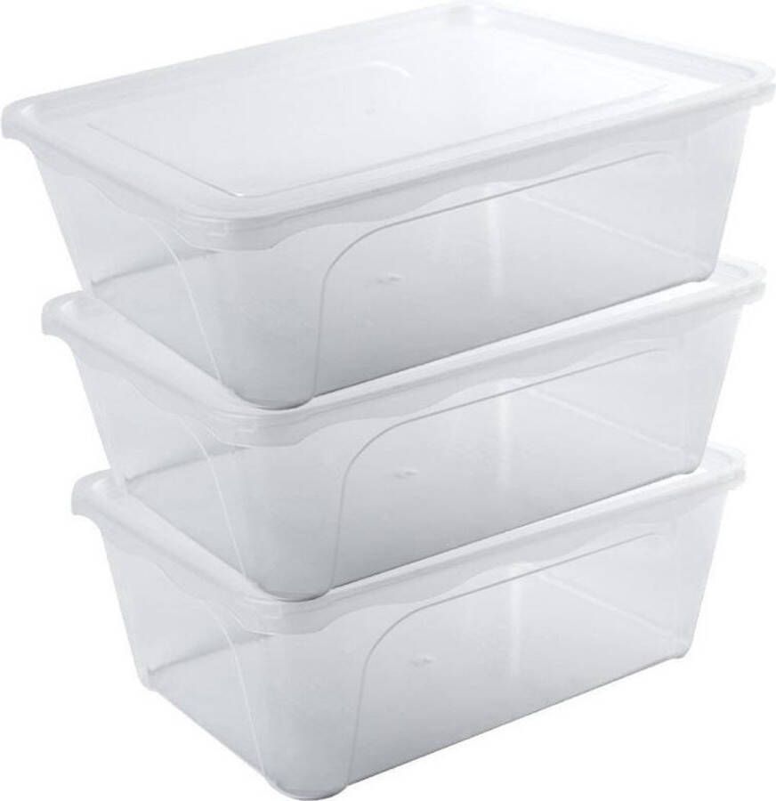 Hega hogar 10x Voorraad vershoudbakjes hoog diep 2 liter transparant plastic kunststof 22 x 15 x 8 cm Vienna Vershouddoos bakje Mealprep Maaltijden bewaren