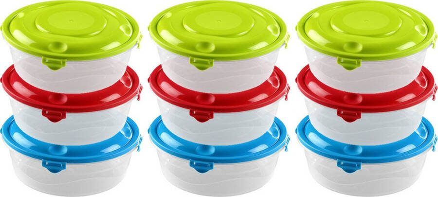 Hega hogar 36x Voorraad vershoudbakje 1 2 liter transparant plastic kunststof Moskou Luchtdicht hermetisch afgesloten vershouddoos bakje Mealprep Maaltijden bewaren