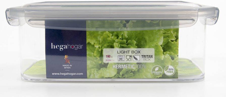 Hega hogar 4x Voorraad vershoudbakjes 1 9 liter transparant grijs plastic 24 x 15 cm Tudela Voedsel bewaar bakjes Diepvriesbakjes
