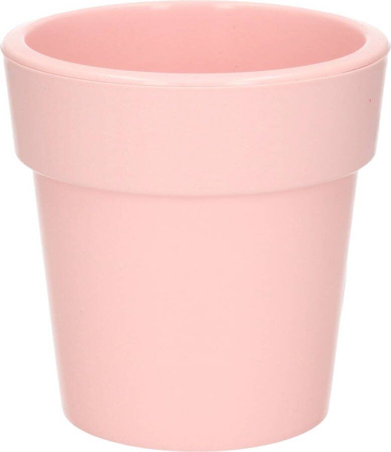 Hega hogar Basic plantenpot bloempot kunststof dia 20 cm hoogte 20 cm lichtroze voor binnen buiten