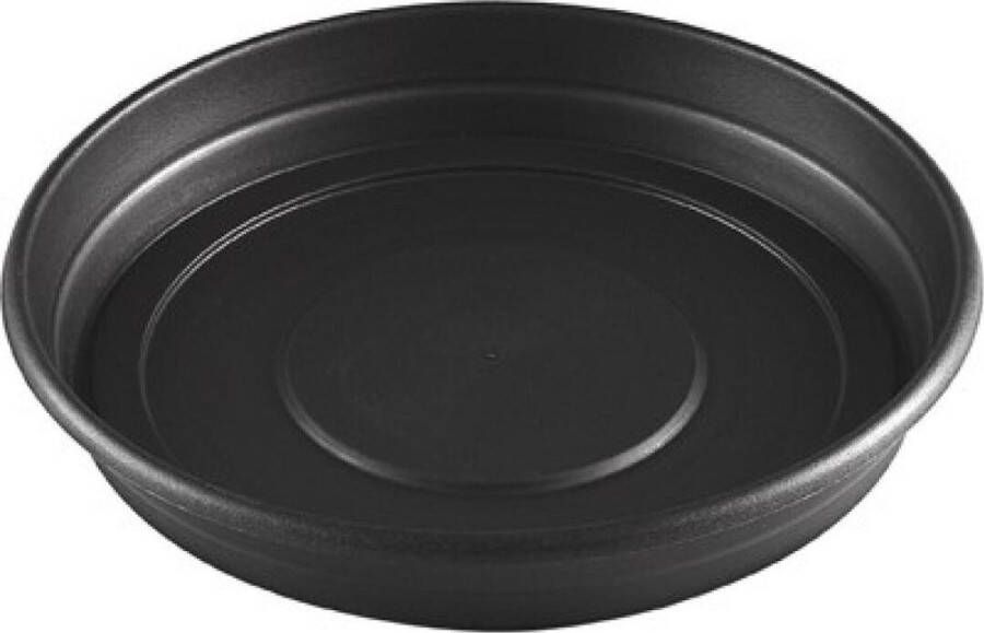 Hega hogar Bloempot plantenpot antraciet grijs onderschaal opvangbord kunststof diameter 30 cm. Voor een pot met diameter 35 cm