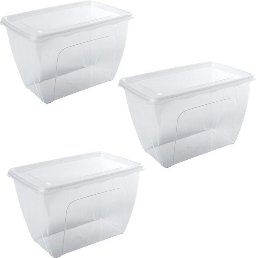 Hega hogar 10x Voorraad vershoudbakjes hoog diep 1 5 liter transparant plastic kunststof 18 x 12 x 12 cm Vienna Vershouddoos bakje Mealprep Maaltijden bewaren