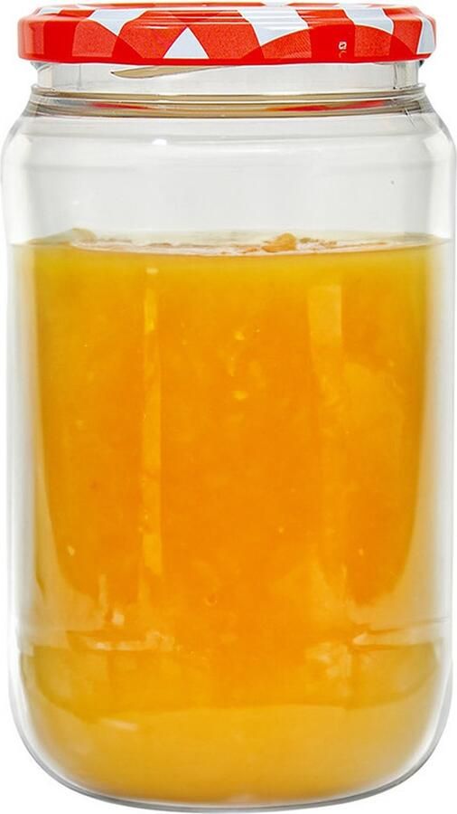 Hega hogar Weckpot voorraadpot Classico 750 ml kunststof draaideksel rood D8 x H14 cm