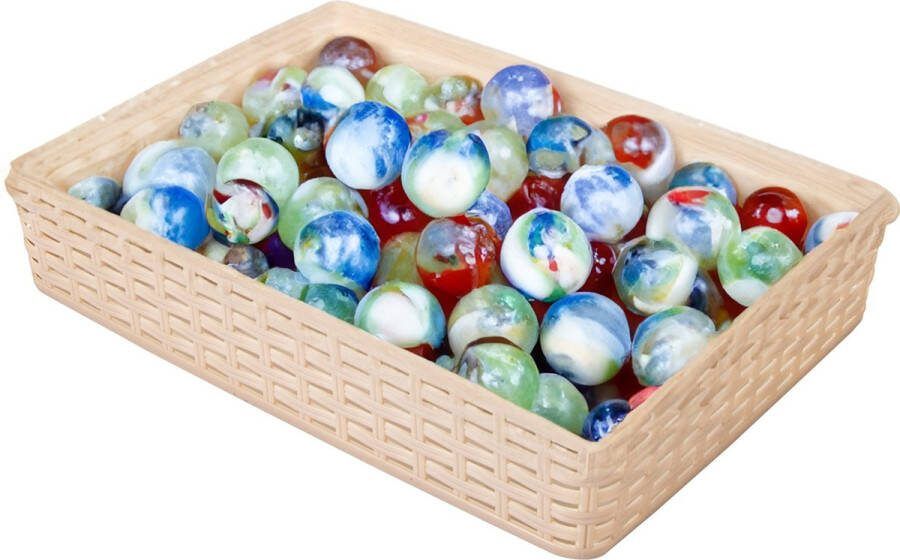 Hega hogar Opbergmandje ladeverdeler beige 4.5 liter kunststof 26 x 35 x 6 cm kastmandjes manden