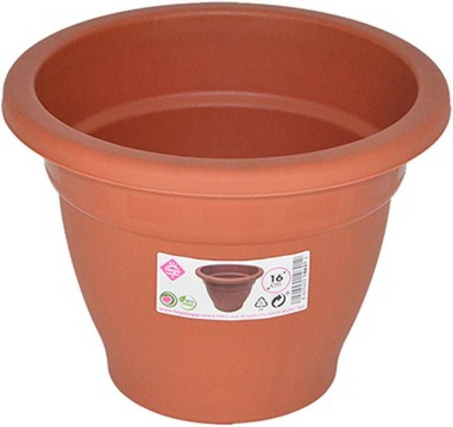 Hega Hogar Plantenpot bloempot Terra Cotta 16 Cm Kunststof