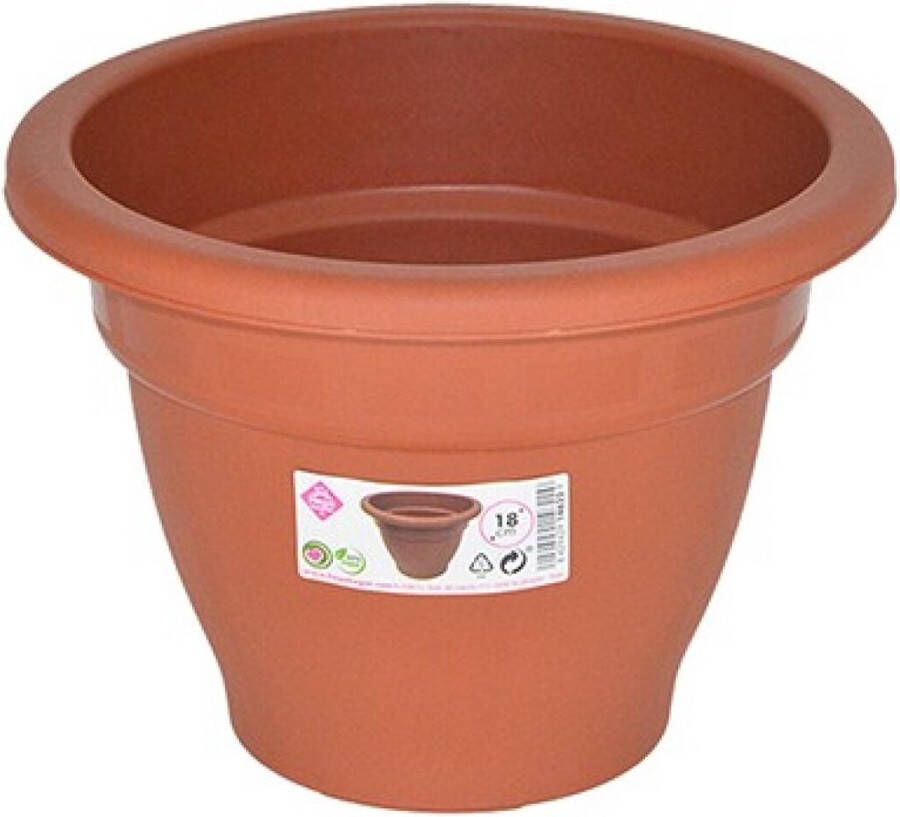 Hega Hogar Plantenpot bloempot Terra Cotta 18 Cm Kunststof