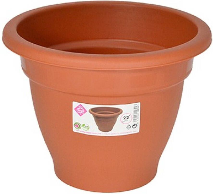 Hega Hogar Plantenpot bloempot Terra Cotta 22 Cm Kunststof