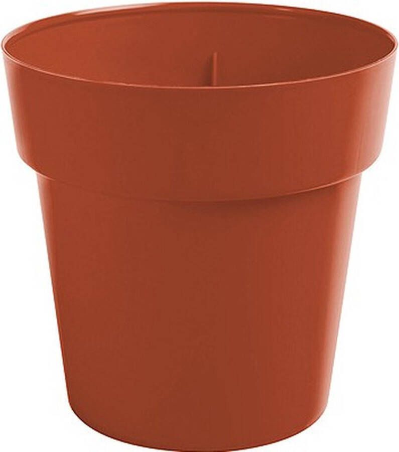 Hega hogar Terracotta ronde plantenpot bloempot Melisa 25 cm kunststof Onbreekbare plantenbakken bloembakken Tuin decoraties