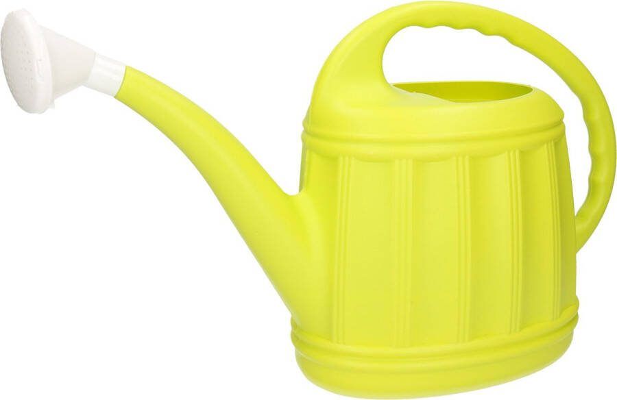 Hega hogar Tuinplanten gieter kunststof lime groen 5 liter met broeskop sproeikop