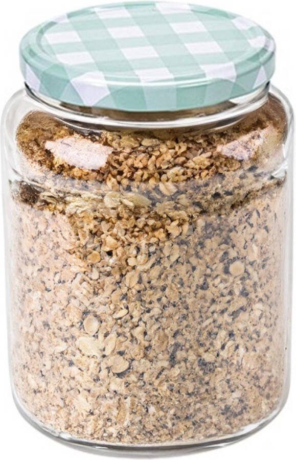 Hega hogar Weckpot voorraadpot Classico 1012 ml kunststof draaideksel groen D10 x H14 cm