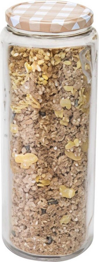 Hega hogar Weckpot voorraadpot Classico 2100 ml kunststof draaideksel beige D10 x H27 cm