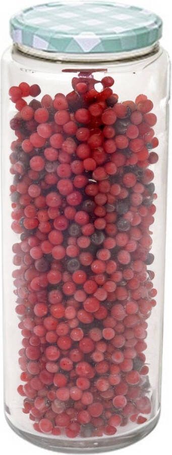 Hega hogar Weckpot voorraadpot Classico 2100 ml kunststof draaideksel groen D10 x H27 cm