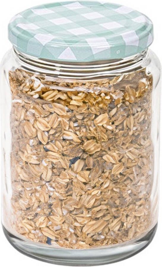 Hega hogar Weckpot voorraadpot Classico 500 ml kunststof draaideksel groen D7 x H11 cm