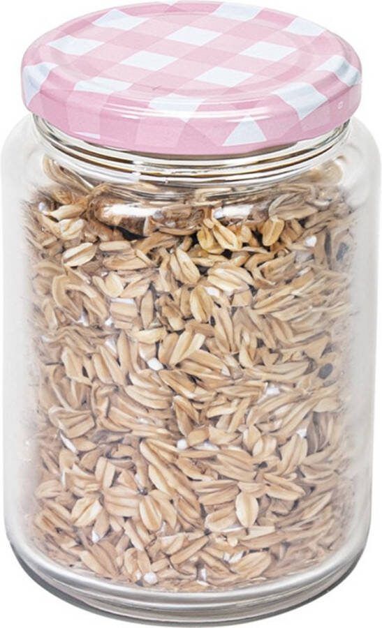 Hega hogar Weckpot voorraadpot Classico 500 ml kunststof draaideksel roze D7 x H11 cm