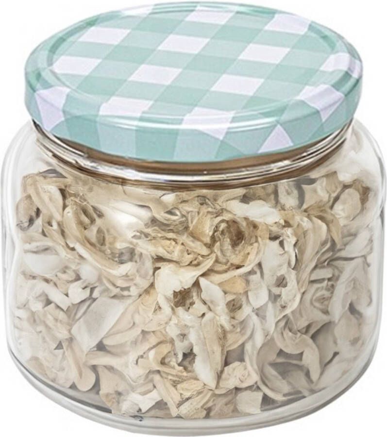 Hega hogar Weckpot voorraadpot Classico 600 ml kunststof draaideksel groen D10 x H9 cm