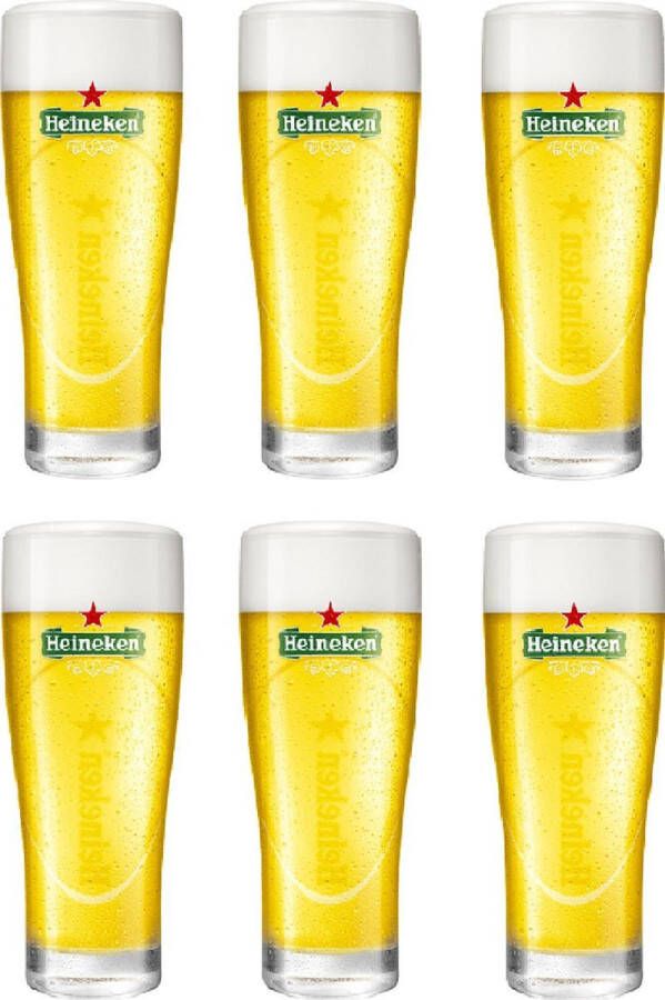 Heineken Bierglazen Ellipse 250 ml 6 stuks