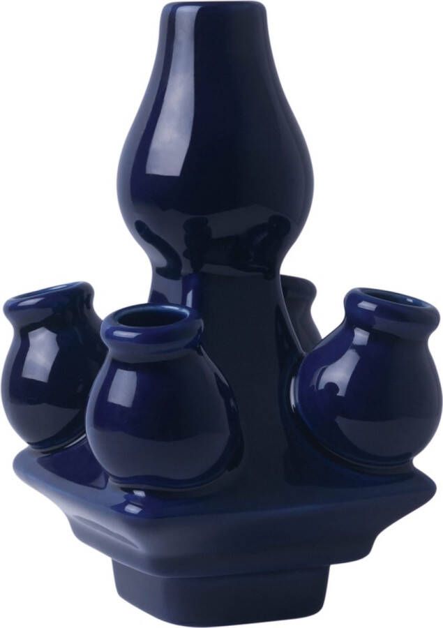 Heinen Delfts Blauw Tulpenvaas (top) Stapelgekte Porselein Blauw 9 x 15 x 9 cm (BxHxD)