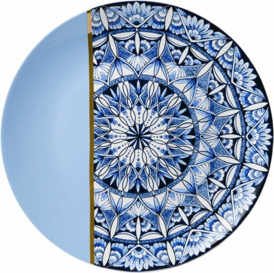 Heinen Delfts Blauw Wandbord 31 cm Delfts blauw mandala wanddecoratie muurdecoratie Moederdag cadeau voor mama Moederdag cadeau