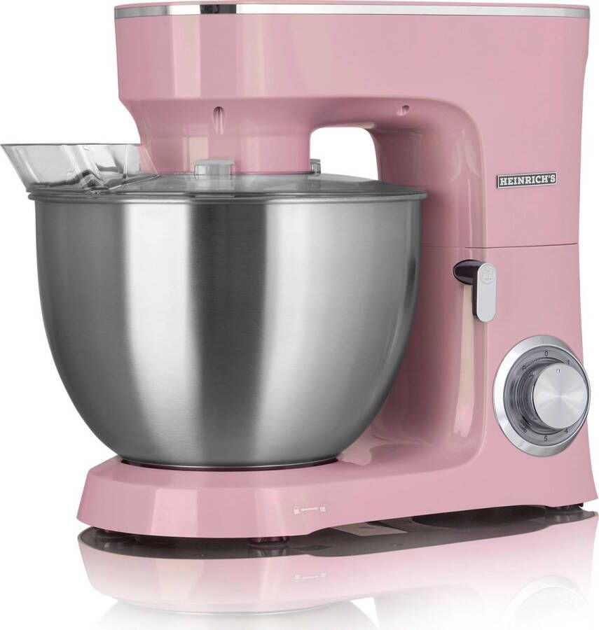 Heinrich's Heinrich´s HKM 8078 keukenmachine 1400 Watt XXL roze.