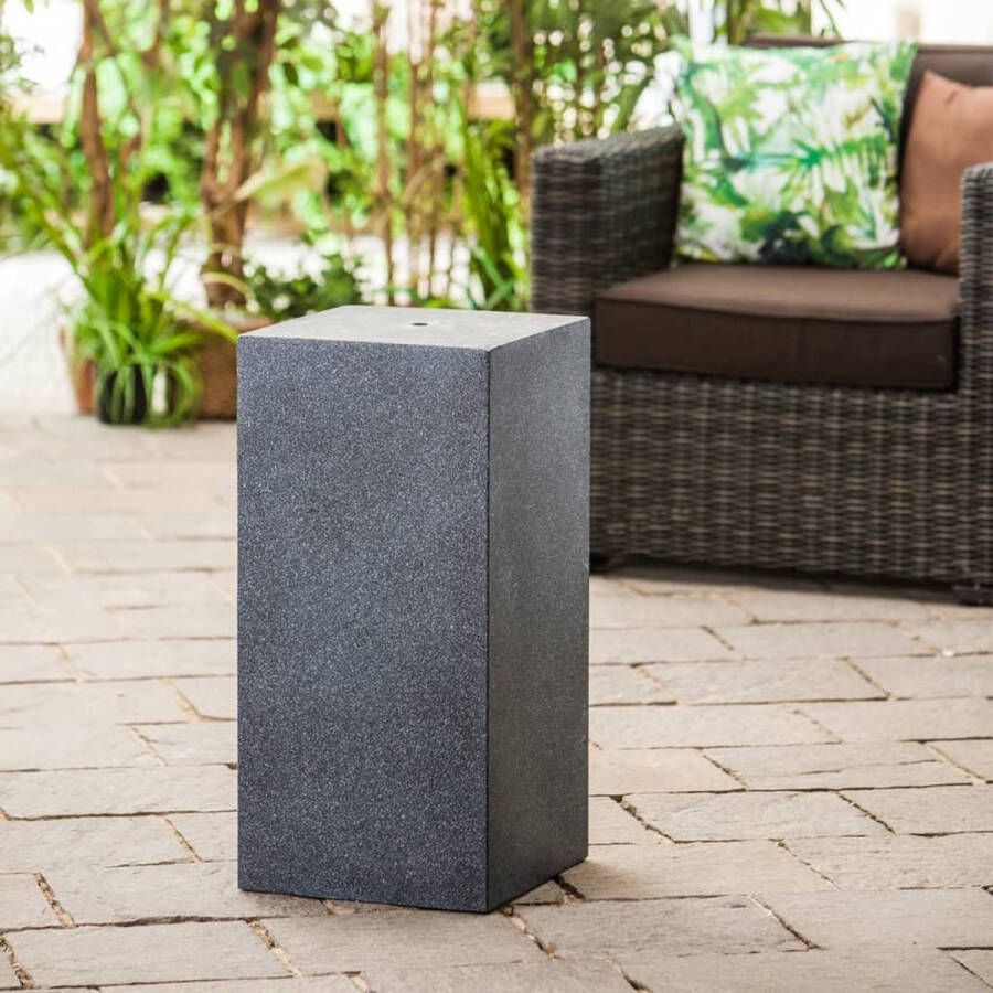 Heissner Terrasfontein rechthoek 39x39x68 cm zwart