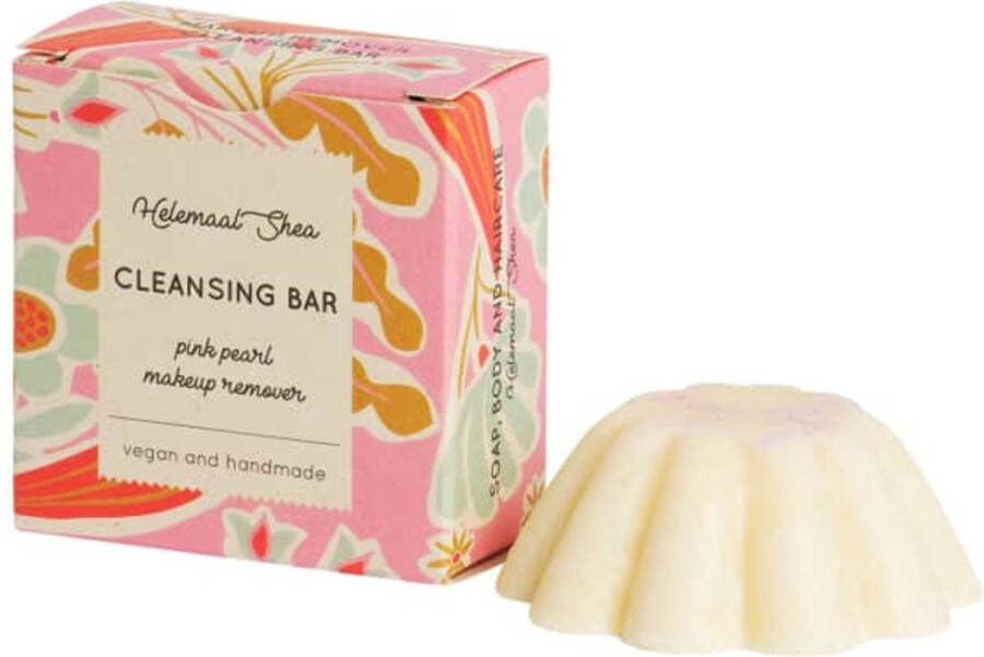 Helemaalshea gezichtsreiniger pink pearl make up remover