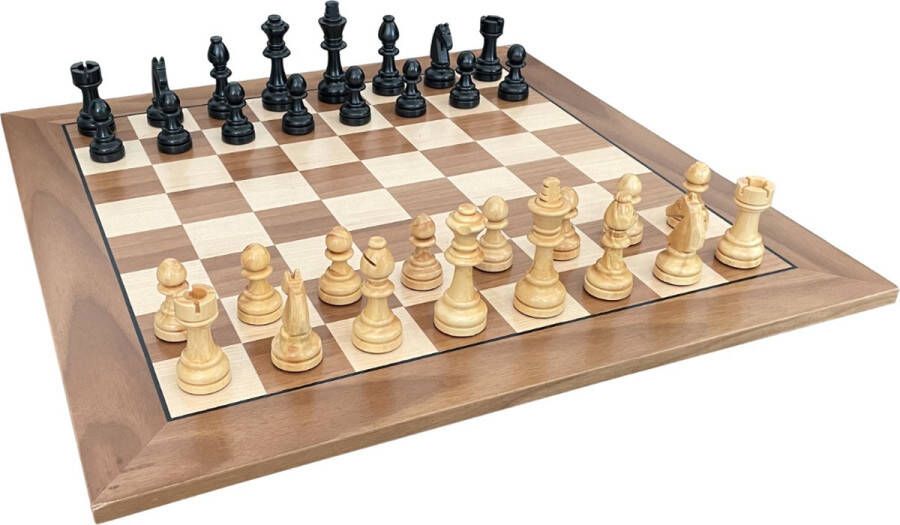 Helena Wood Art Handgemaakte houten schaakbord met schaakstukken Hoge kwaliteit Schaakspel Schaakset Schaken Volwassenen Chess