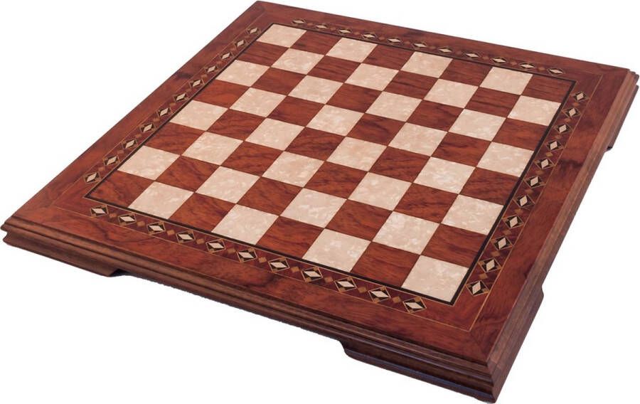 Helena Wood Art Handgemaakte houten schaakbord Metalen Schaakstukken Luxe uitgave Schaakspel Schaakset Schaken Chess 49 5 x 49 5 cm