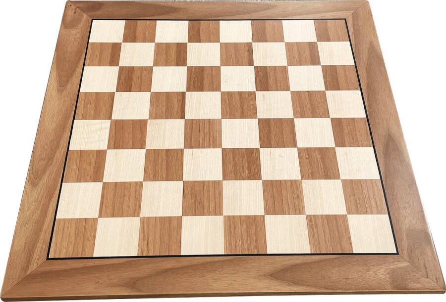 Helena Wood Art Wedstrijd schaakbord zonder schaakstukken Speelveld: 44 x 44 cm Veldmaat 5 mm Handgemaakte houten schaakbord Hoge kwaliteit Schaakspel Schaakset Schaken Chess