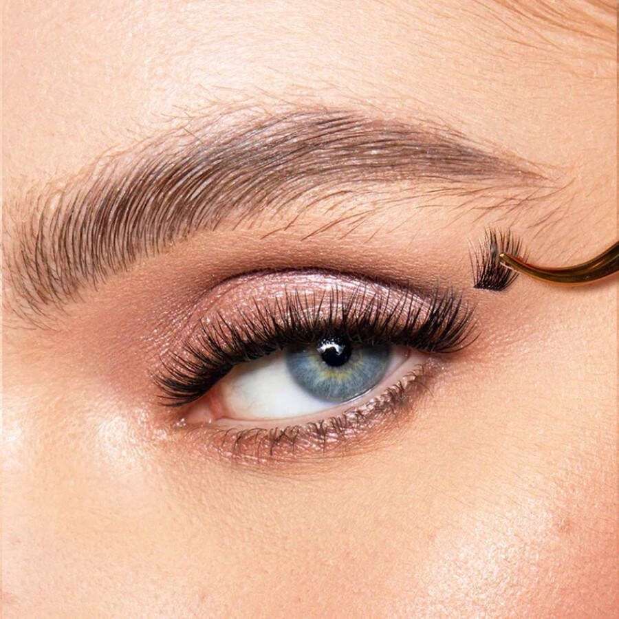 Helioux Quicklashes Natural Wispy Multi Lengths Nepwimpers DIY Lashes Wimperextensions voor thuis Blijven 5+ Dagen Zitten Complete Set incl. wimpers lijm remover & pincet Herbruikbaar Falscara