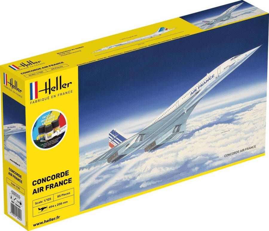 Heller 1:125 56445 Concorde AF Starter Kit Plastic Modelbouwpakket