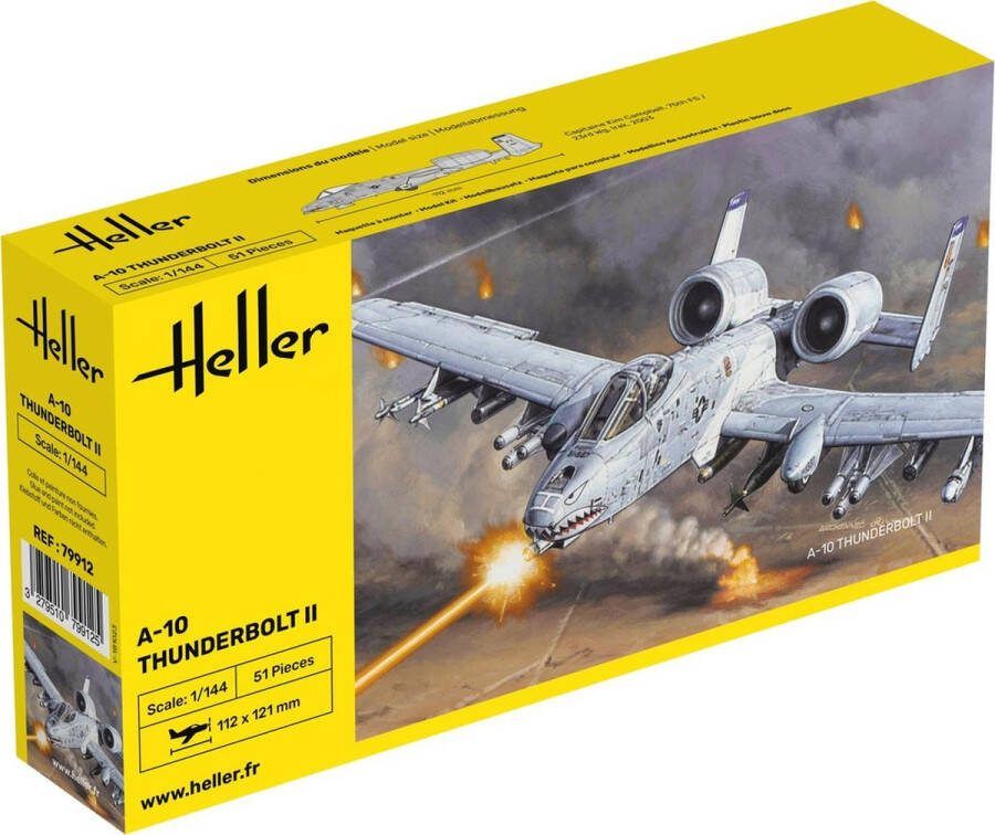 Heller 1:144 79912 A-10 Thunderbolt II Plastic Modelbouwpakket