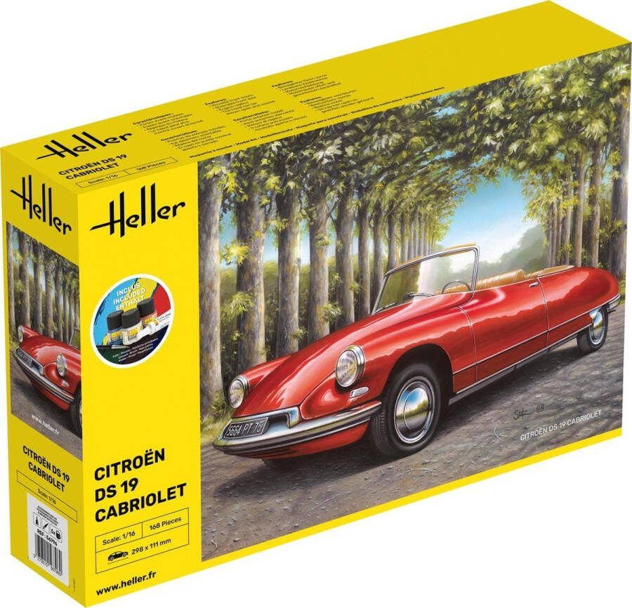 Heller 1:16 56796 Citroen DS19 Cabriolet Auto Starter Kit Plastic Modelbouwpakket
