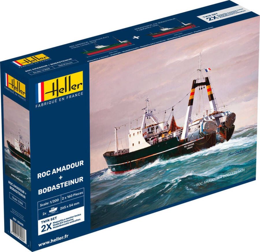 Heller 1:200 85608 ROC Amadour + Bodasteinur Ships Twinset Plastic Modelbouwpakket