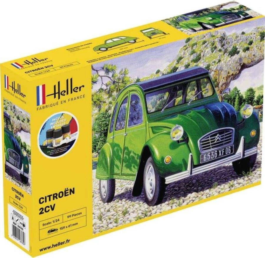 Heller 1:24 56765 Citroen 2 CV Starter Kit Plastic Modelbouwpakket