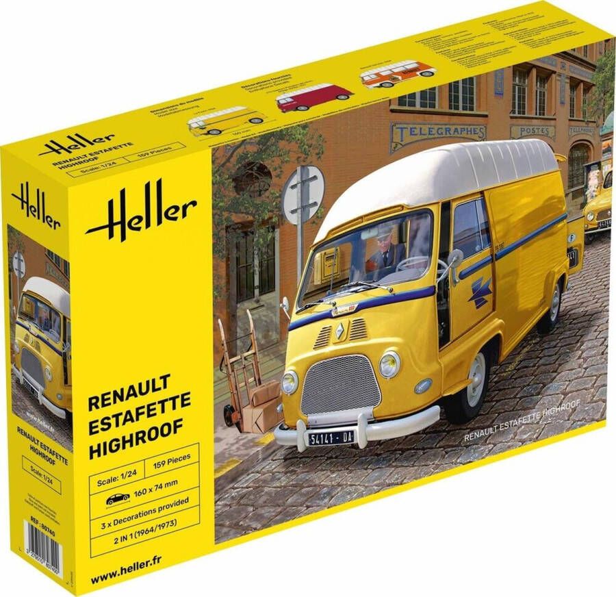 Heller 1:24 80740 Renault Estafette High Roof Plastic Modelbouwpakket