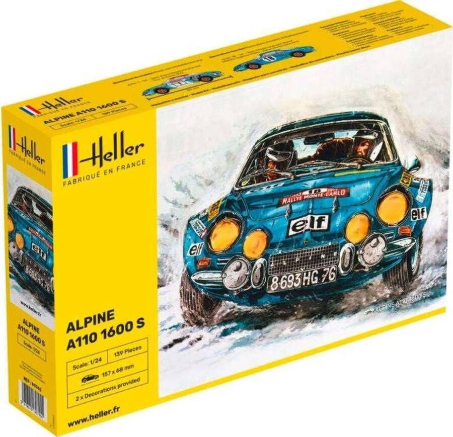 Heller 1:24 80745 Alpina A110 (1600) Car Plastic Modelbouwpakket