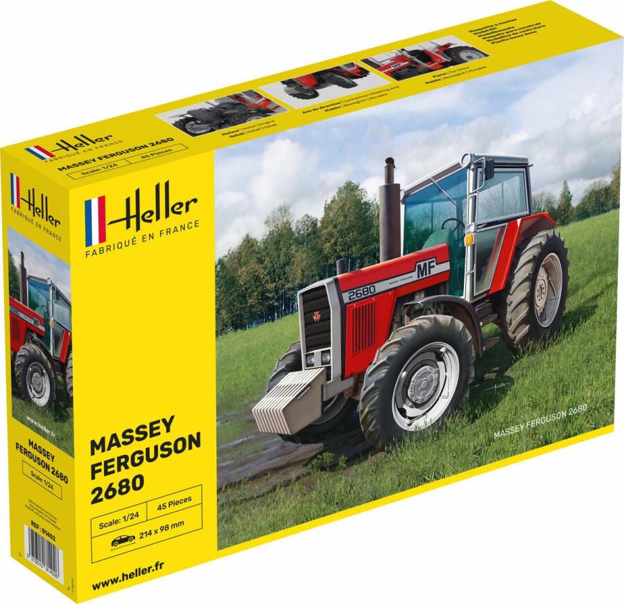 Heller 1:24 81402 Massey Ferguson 2680 tractor Plastic Modelbouwpakket