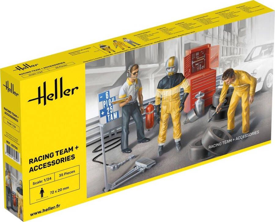 Heller 1:24 82750 Racing Team Figuren en Accessoires Plastic Modelbouwpakket