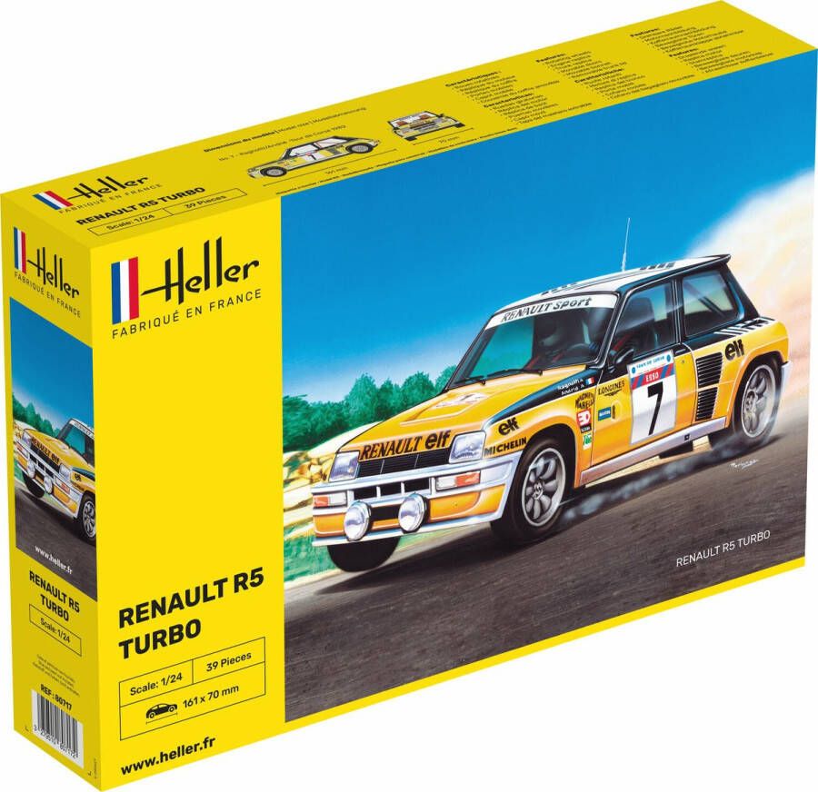 Heller 1 24 Renault R5 Turbohel80717 modelbouwsets hobbybouwspeelgoed voor kinderen modelverf en accessoires
