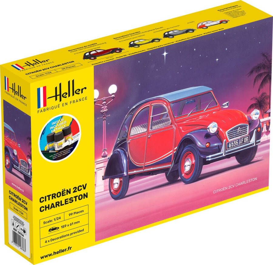 Heller 1 24 Starter Kit Citroen 2cv Charlestonhel56766 modelbouwsets hobbybouwspeelgoed voor kinderen modelverf en accessoires