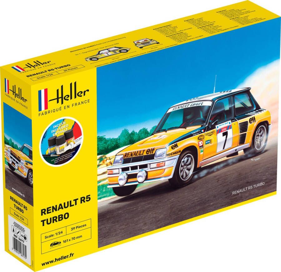 Heller 1 24 Starter Kit Renault R5 Turbohel56717 modelbouwsets hobbybouwspeelgoed voor kinderen modelverf en accessoires