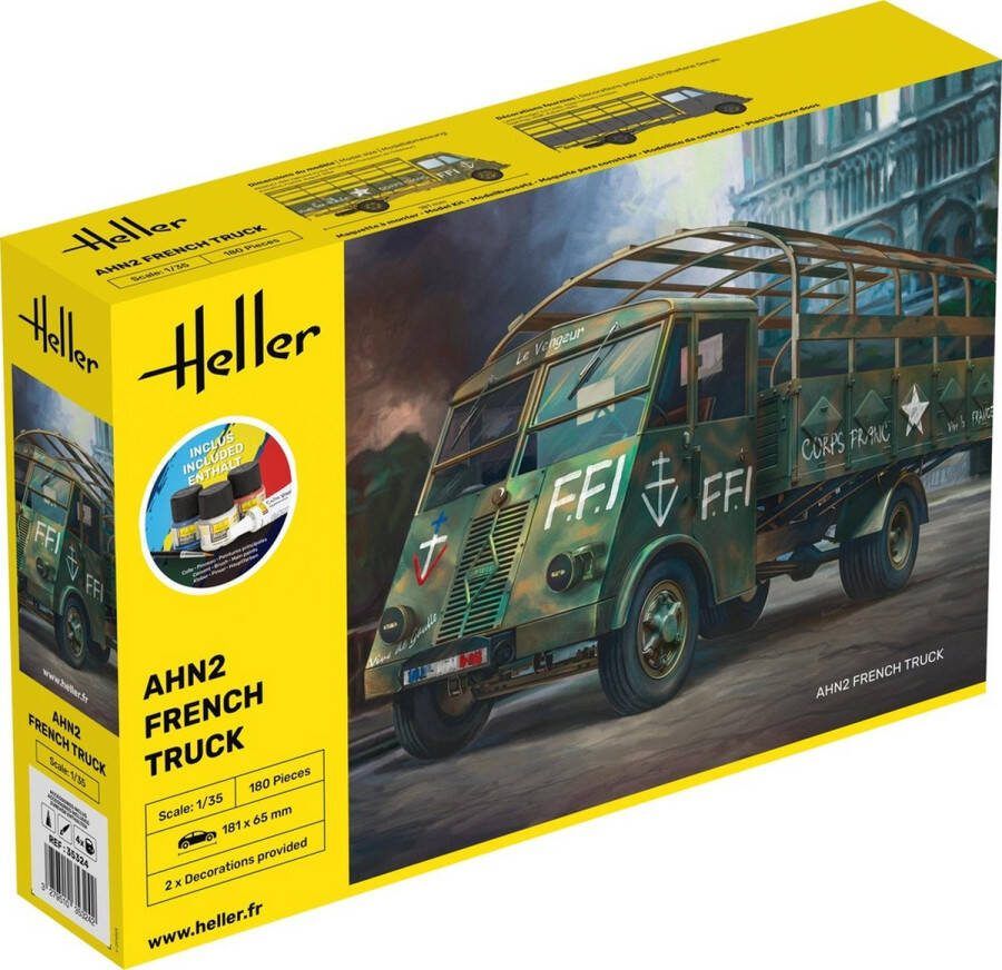 Heller 1:35 35324 AHN2 French Truck Starter Kit Plastic Modelbouwpakket