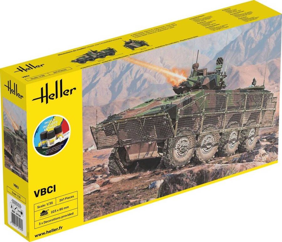 Heller 1:35 57147 VBCI Military Vehicle Starter Kit Plastic Modelbouwpakket