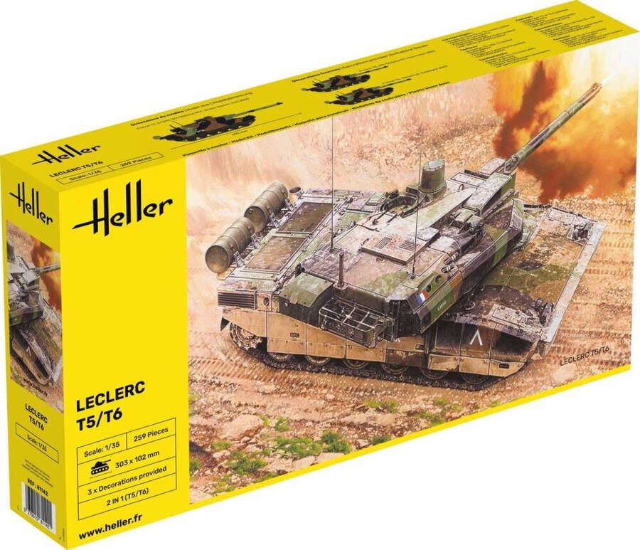 Heller 1:35 81142 Leclerc T5 T6 Tank Plastic Modelbouwpakket